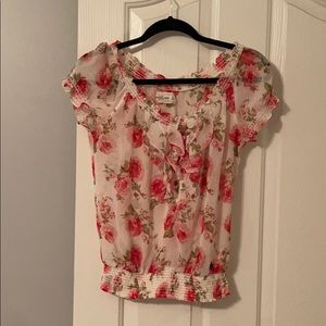 A&F floral blouse